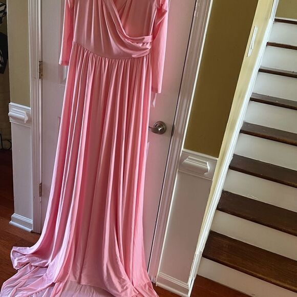 Pink Barbie Elegant Maternity/plus SZ light weight low stretch Size 2XL - Picture 4 of 16